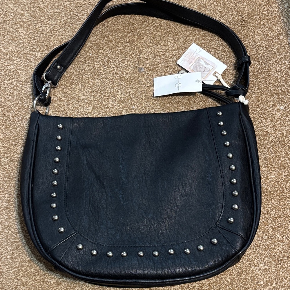 Jessica Simpson Black Shoulder Bag with Silver Studs